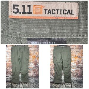 5.11 Tactical Regular Fit Taclite Ripstop Cargo Pants Military Green XL Long 38"